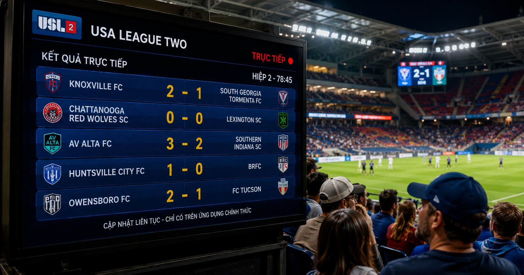 Livescore USA League Two: Cập nhật nhanh kết quả bóng đá Mỹ - image 2